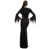 Women's Gothic Black Red Dress for Halloween Dark Costume