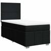 Box Spring Bed with Mattress Black 90 X 200 Cm Fabric