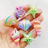 10 Pièces Nouvelle Mignonne Résine Dessin Animé Coquillage, Série Étoile de Mer Dos Plat Scrapbooking DIY Bijoux Artisanat Décoration Accessoires