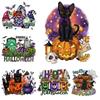 Halloween Pompoen Strijk Decals Masker Sticker Diy Parches Ropa Heat Press Applicatie Kleding Stickers T-shirt Thermo Patches