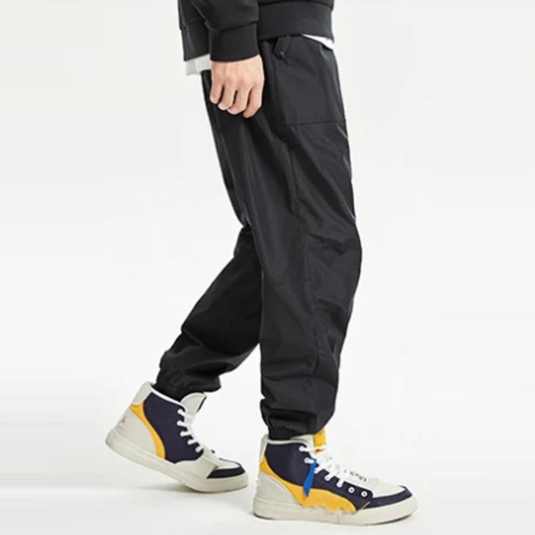 Li Ning Casual Pants Men's Black Moderate Cuffed Pants AYKR057-1