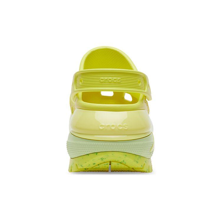 Crocs Saboti Clasici Light Wheel cu Talpă Groasă Încălțăminte Femei Galben Acid 207988-76M