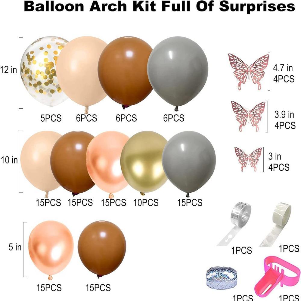 Blush Butterfly Balloons Garland Arch Kit Latex Ballon Birthday Party Decor Kids Adult Wedding Balloon Baby Shower Decor Ballon