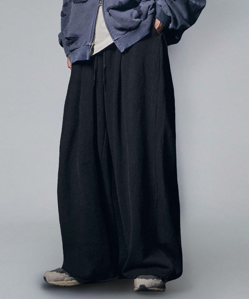 NOT4NERD 3Tuck Wide Sweat Pants - Black
