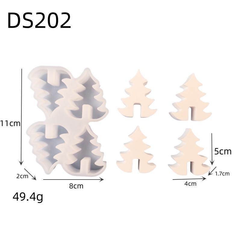 Christmas Tree Candlestick Silicone Mold DIY Handmade Aromath Candle Molds Plaster Resin Candle Holder Crafts Making Tool
