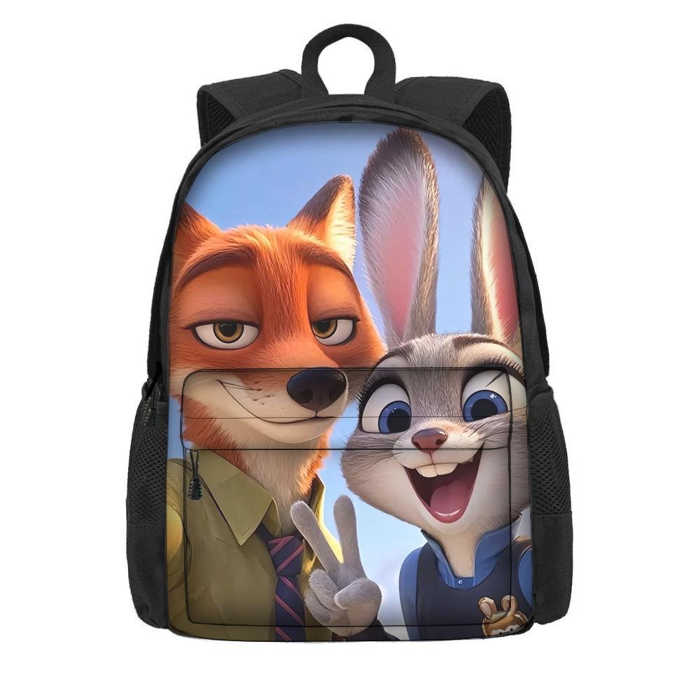 Cartoon-Rucksack zum Thema Zootopia 2 für Grundschüler, großes Fassungsvermögen, leichter Doppelschulter-Rucksack KTB