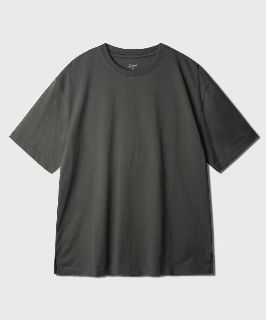 JEMUT Weekend Silket Standard Short Sleeve T-Shirt Dark Grey Oyst2617