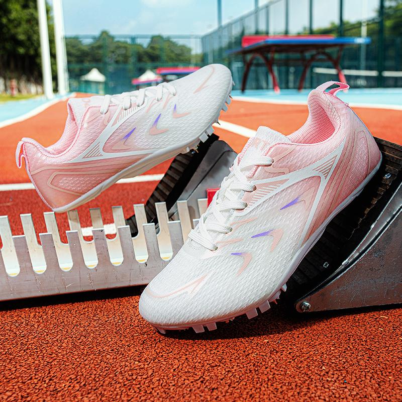 Professional 8-Spike Spiked Shoes Sprint Race Sports Shoes Track Field Shoes Outdoor Running Training Sneakers Non-slip Elastic Sole