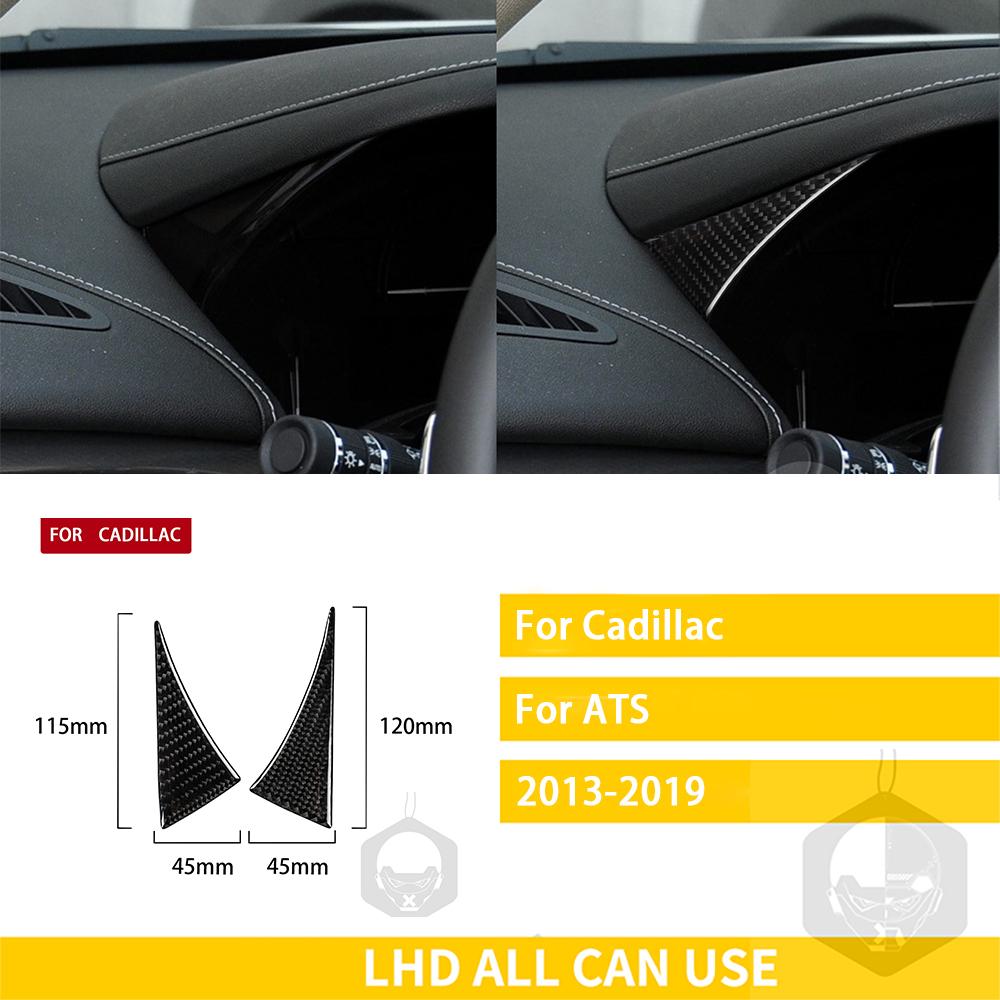 Für Cadillac ATS 2013- Limousine Zubehör Auto Carbon Fiber Innen Tacho Panel Trim Aufkleber
