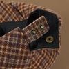 Retro Plaid Progressive Hat Women's Autumn and Winter Versatile British Style Newsboy Painter Hat Backward Wearing Woolen Duck Beret