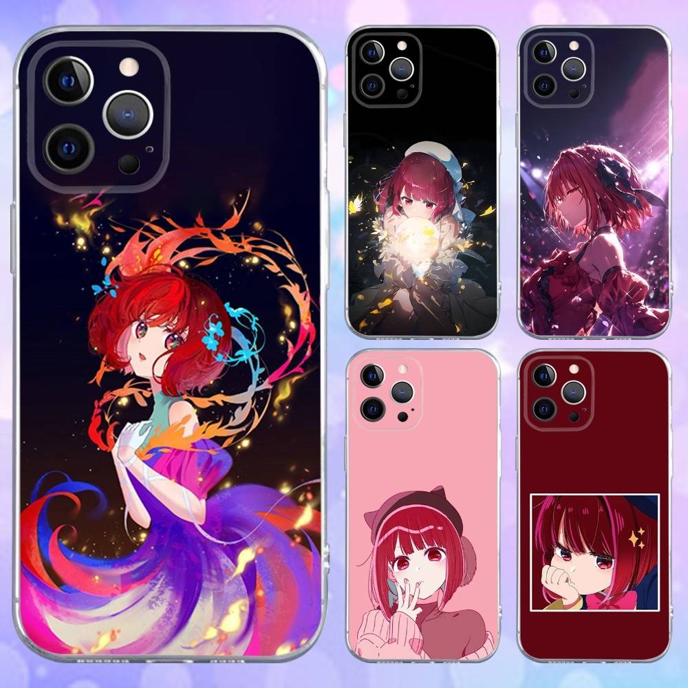 Oshi no Ko Kana Arima Phone Case For iPhone 16e,16,15,14,13,12,11 Plus,Pro,Max,XR,XS,X,Plus,SE,Mini Transparent Soft Cover