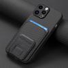 Minimalist iPhone 16/17 Pro Case with Card Slot and Multi-Angle Stand