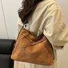 Large Capacity Suede Tote Bag Vintage Underarm Bag Trendy Hobo Bag  Travel
