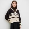 Wednesday Delight Wd_Striped V-Neck Cardigan_2Color
