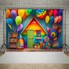 Bonvvie Photography Background Colorful Balloon Baby 1st Birthday Party Decoration Banner Photobooth Backdrop for Photo Studio8