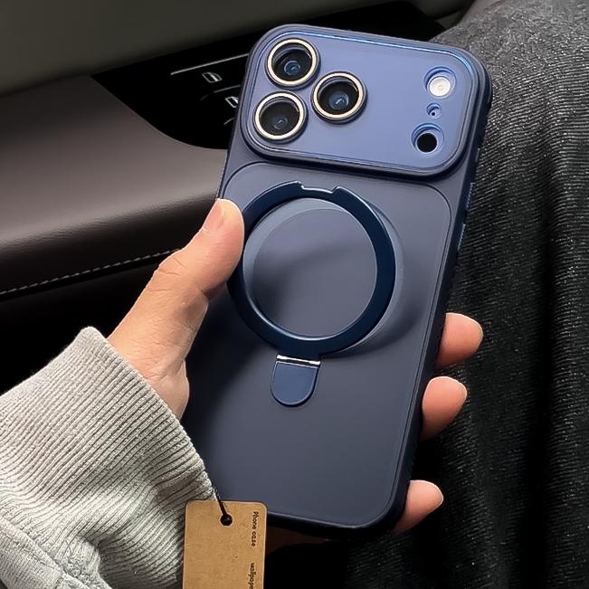 Matte Magnetic For  Wireless Charge Case For For Iphone 17 16 1 14 13 12 11 Pro Max Plus Bracket Stand Holder Clear Cover