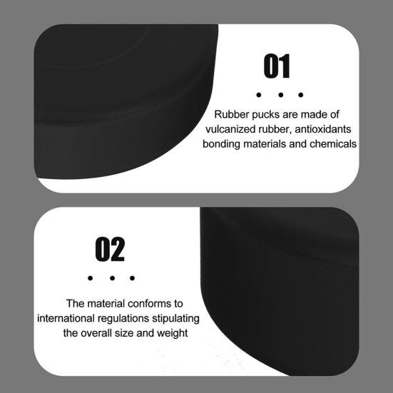 1/2/4Pcs Ice Hockey Puck for Practicing & Classic Training Black Matte Puck