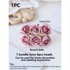 1 Bundle (6 Heads) Artificial Bouquet MINI Rose Tea Bud Letter DIY Wreath Material Candy Box Accessories Home Wedding Decoration Bride Wrist Flower