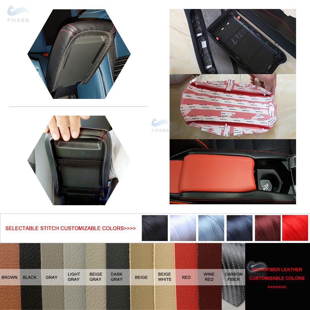 Soft Leather Center Armrest Cover For Honda XRV Vezel H-RV Car Center Console Lid Armrest Box Cover Sticker Protective Trim
