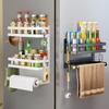 Non Marking Installation of Refrigerator Magnetic Suction Storage Rack Non Punching Kitchen Side Storage Cling Film Hanging Rack Refrigerator Rack