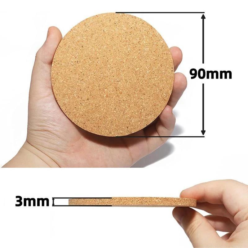1/5/10 pçs Porta-copos de Cortiça Natural Redondo Almofada de Madeira Porta-copos para Chá Café Caneca Bebidas Para Tapete de Cozinha Louça Porta-copos Redondo para Bebidas