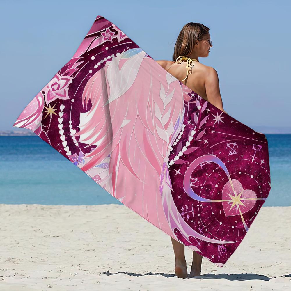 Game Honkai Star Rail Cool a Towel Beach Towel Oversized Quick Dry Towel Absorbent Soft Swim BeachTowels for Men Women