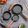 Nouvelle Poêle en Fonte Non Revêtue Épaisse Noire Antiadhésive Mini Casserole Cuisine