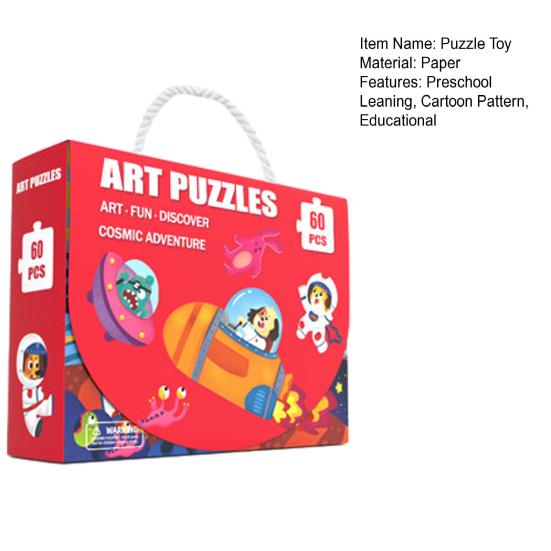 Yousheng 24/48/60Pcs/Set Cartoon Jigsaw Puzzle Toy Animal Vehicle Dinosaur Preschool Leaning Puzzle Game Toddlers Boys Girls Educational Floor Puzzle