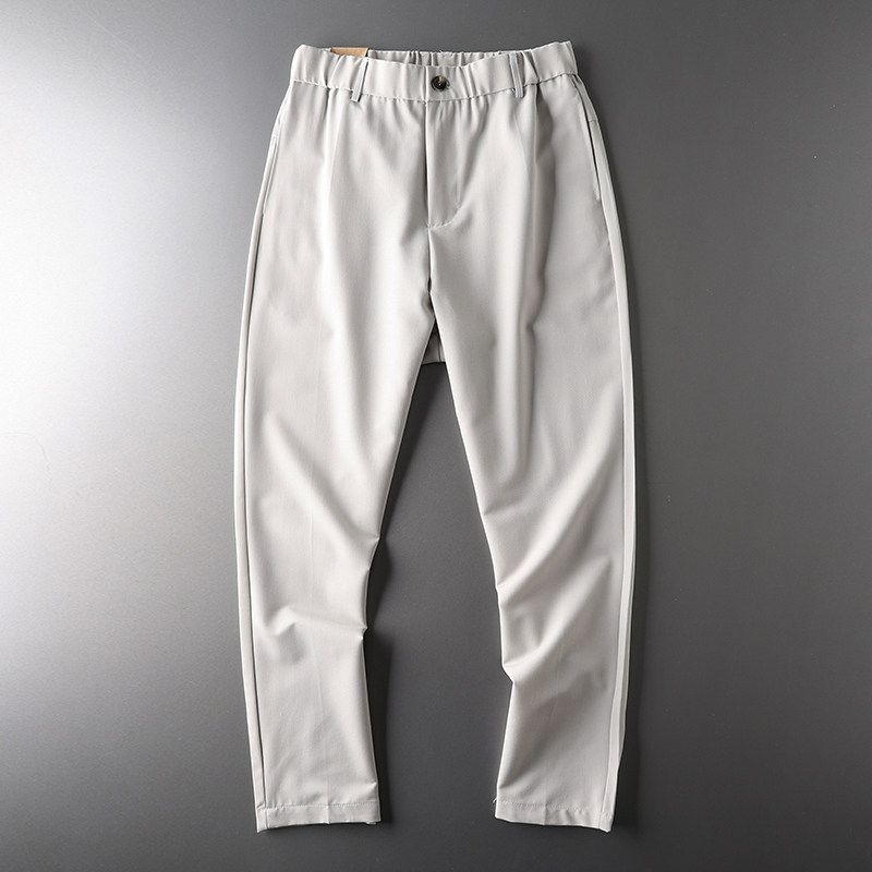 Export Tail Single Cut Label Draping Effect Suit Pants Cropped Pants Men's Summer Thin Casual Pants Export Original Order Men's Trousers