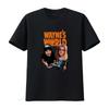 Wayne's World Film Vintage Stil Herr T-shirt Hög Kvalitet av Wayne och Garth i Stor Svart Kol vintage Tvättad