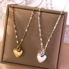 Gold Herz Anhänger Halsketten für Frauen Neue Trendy Schlüsselbein Kette Halskette Schmuck Geschenk