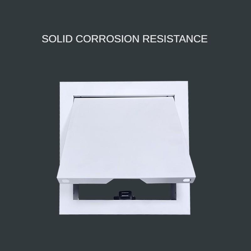 White Central Air Conditioning Type Maintenance Port Louver Air Outlet Diffuser Aluminum Alloy Press Door Hinge Lock