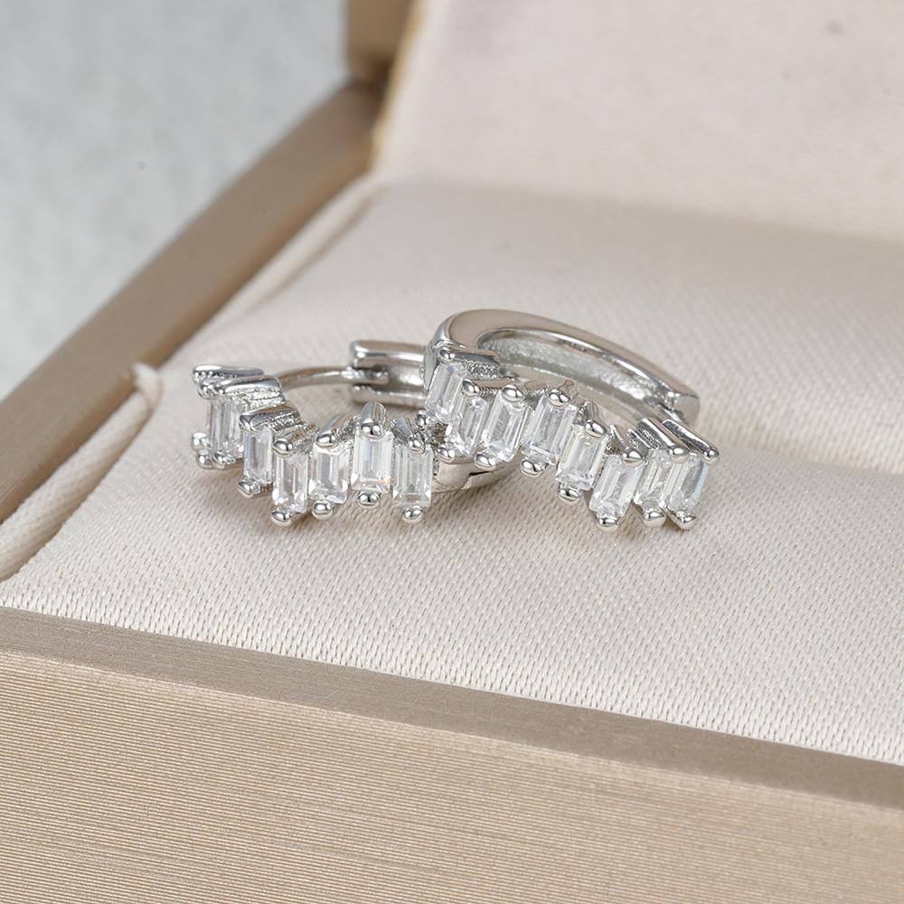 Trendy Gold Plated Round Huggie Hoop Earrings for Women Stainless Steel Colorful Zirocn Piercing Earrings Fashion Jewelry