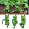 Planter Frog Figurine Resin Frog Flowerpot Decoration Flower Pot Edge Hanging Frog for Garden Potted Plants Bonsai