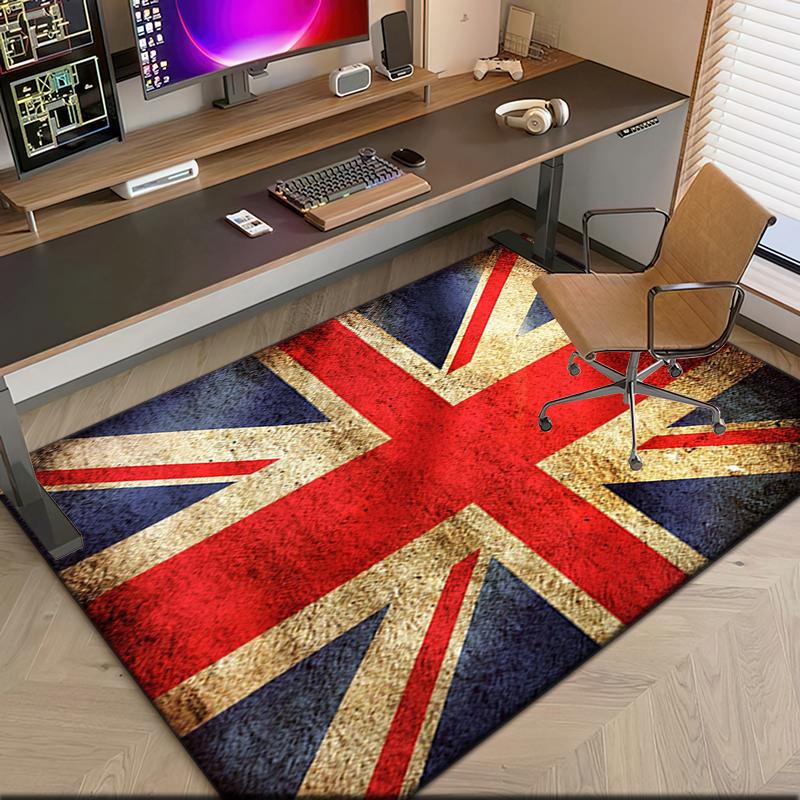 1pc British flag Carpet Rug for Living Room Bedroom Home Sofa Decoration,Kids play Non-slip Floor Mat