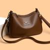 Zachte Leren Hobo Tas Dames Schouder Crossbody Tas Moedertas Kleine Vierkante Tas