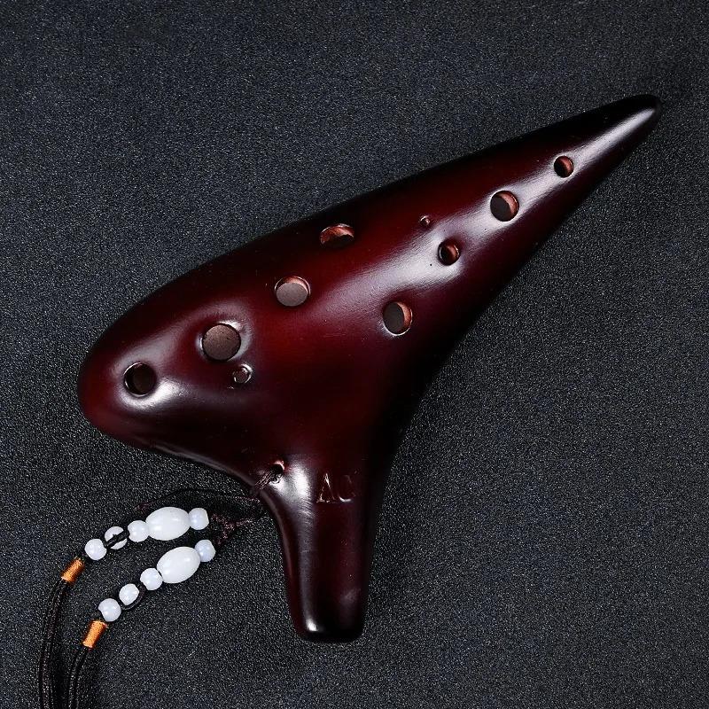 Pottery Ocarina Base Orff Instruments Healing 12 Holes Ocarina of Time Sound Therapy Professional Music Instrumentation Accessories Legend Ocarinas