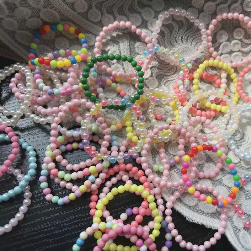 10-30Pcs Colorful Beads Bracelet Kids Girls Birthday Party Favors Goodie Pinata Filler Baby Shower Wedding Guest Treat Gifts