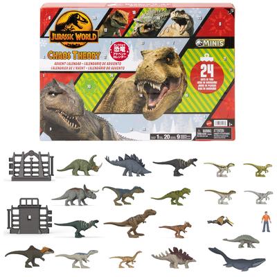 Mattel JURASSIC WORLD Survival Mission Dinosaur Advent Calendar Children's Figure Dinosaur Toy 3 Years Old and Up Multi JBG37