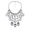 Fashion Fashion Luxury Black Multi-Layer Crystal Gemstone Tassel Necklace