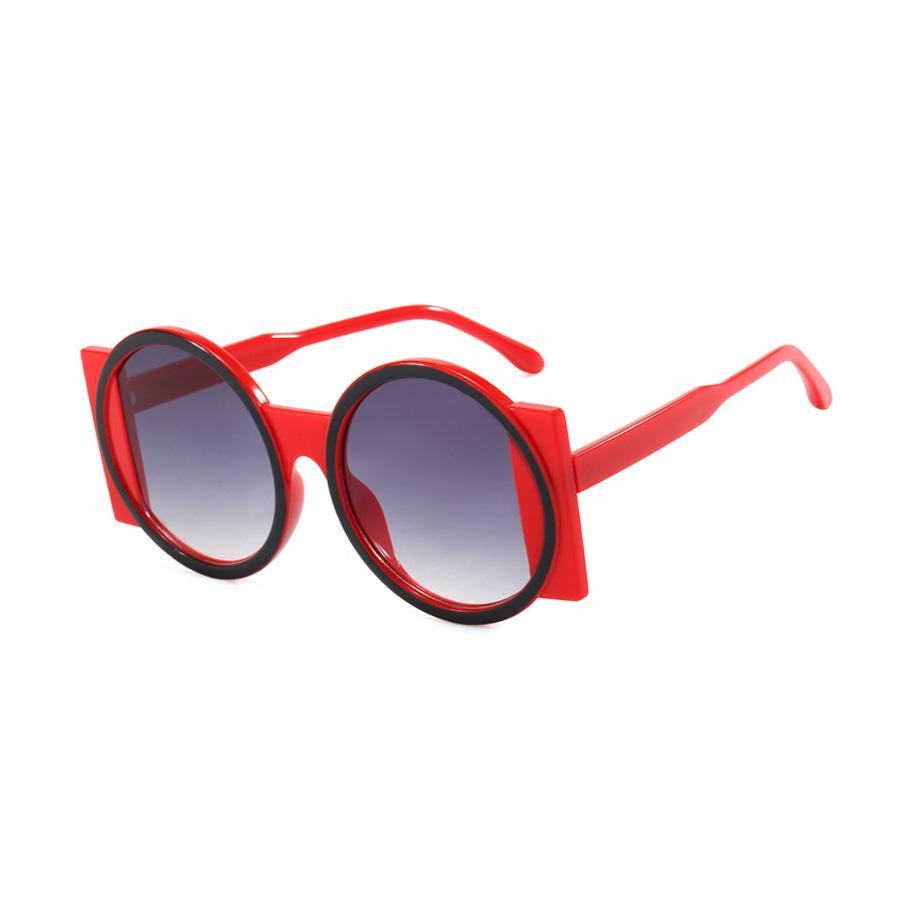 FEYE Round Two-Color Sunglasses for Men and Women Retro Fashion Glasses Outdoor Hip-Hop Travel Beach Decorative Glasses