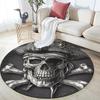 Skull pattern round rug,Carpet Rug for Living Room Bedroom Sofa Playroom Decor,Non-slip Floor Mat,Holiday Gifts and Birthday Gifts