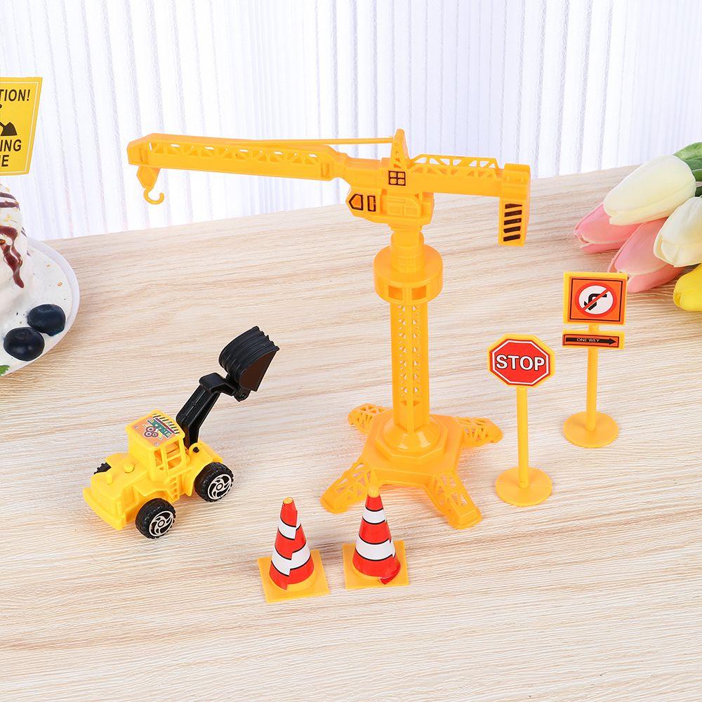 Supplies Cupcake Topper Birthday Crane Construction Cake Topper Road Sign