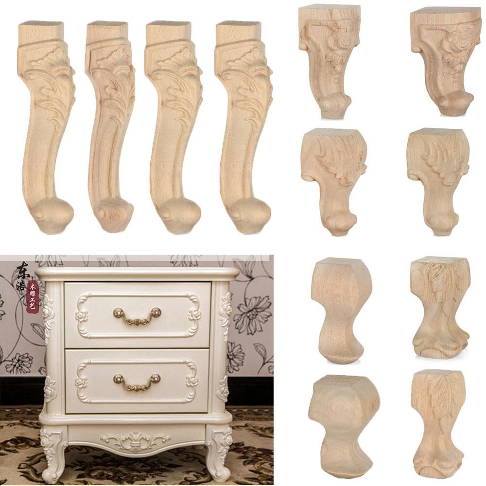 Decoration Crafts Accessories Home Decor Vintage Wood Carved Furniture Foot Legs Cabinet Seat Feets