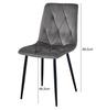 LIBRA chair - dark gray velvet / black legs x 1