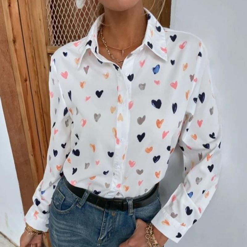 Fashion Butterfly Printed Long Sleeve S-5XL Loose Shirts Women Vintage Single Breasted Plus Size Blouse Women Elegant Lapel Office Blouse Tops 26247
