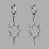 Trendy Fashionable Design Hollowed Out Thorns Peach Heart Earrings Couple Style Men's Women's Ear Buckle Earrings