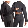 adidas Effen Kleur Cropped Jas met Lange Mouwen Dames Bovenkleding Zwart IB4751