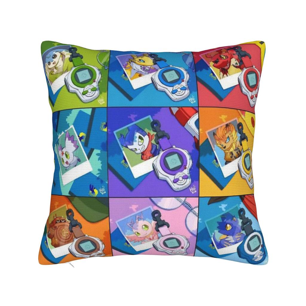 Digimons Adventure Anime Pillowcase Polyester Cushion Cover Decorations  Throw Pillow Case Cover Home Square cm