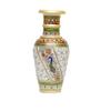 Vaso da Fiori Decorativo di Design in Marmo | Vasi Centrotavola a Forma Rotonda con Bellissimo Lavoro Meenakari e Pavone